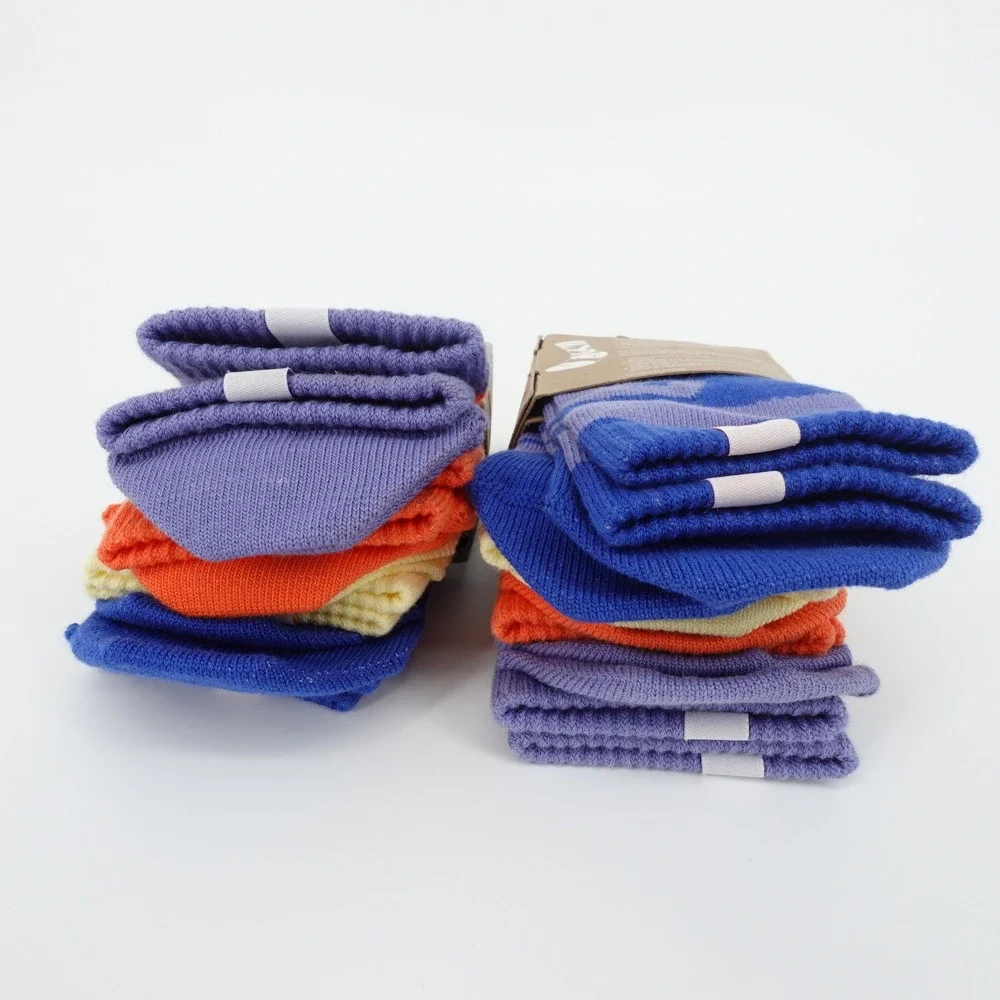 On Running Kids Sock 8-Pack Blueberry Flame Organic Cotton Lot Size M 13-3